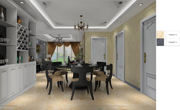 金艾陶家裝:井岡山和諧家園安置小區130㎡歐式風格裝修鑒賞