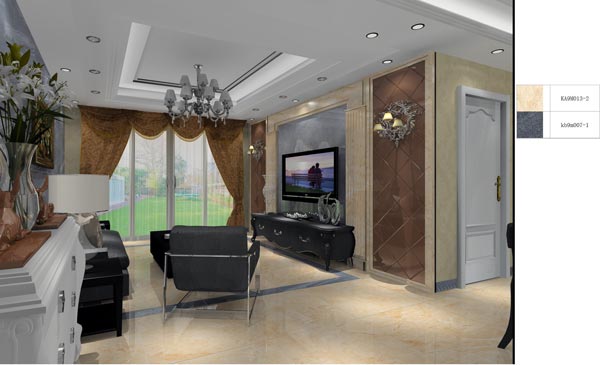 金艾陶家裝:井岡山和諧家園安置小區130㎡歐式風格裝修鑒賞