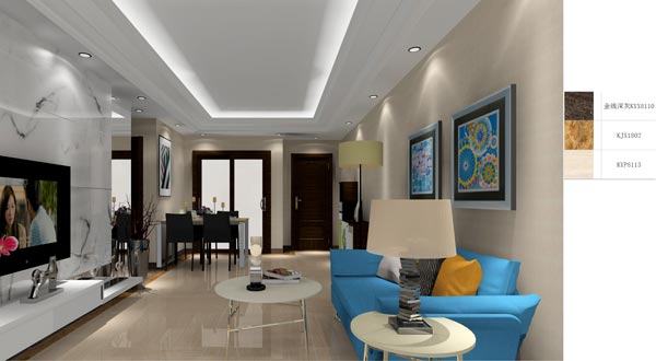 金艾陶家裝：成都時代錦繡59㎡的現(xiàn)代風格裝修鑒賞