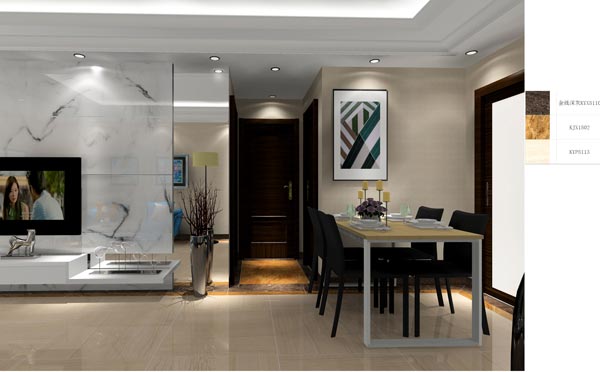 金艾陶家裝：成都時代錦繡59㎡的現(xiàn)代風格裝修鑒賞